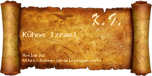 Kühne Izrael névjegykártya